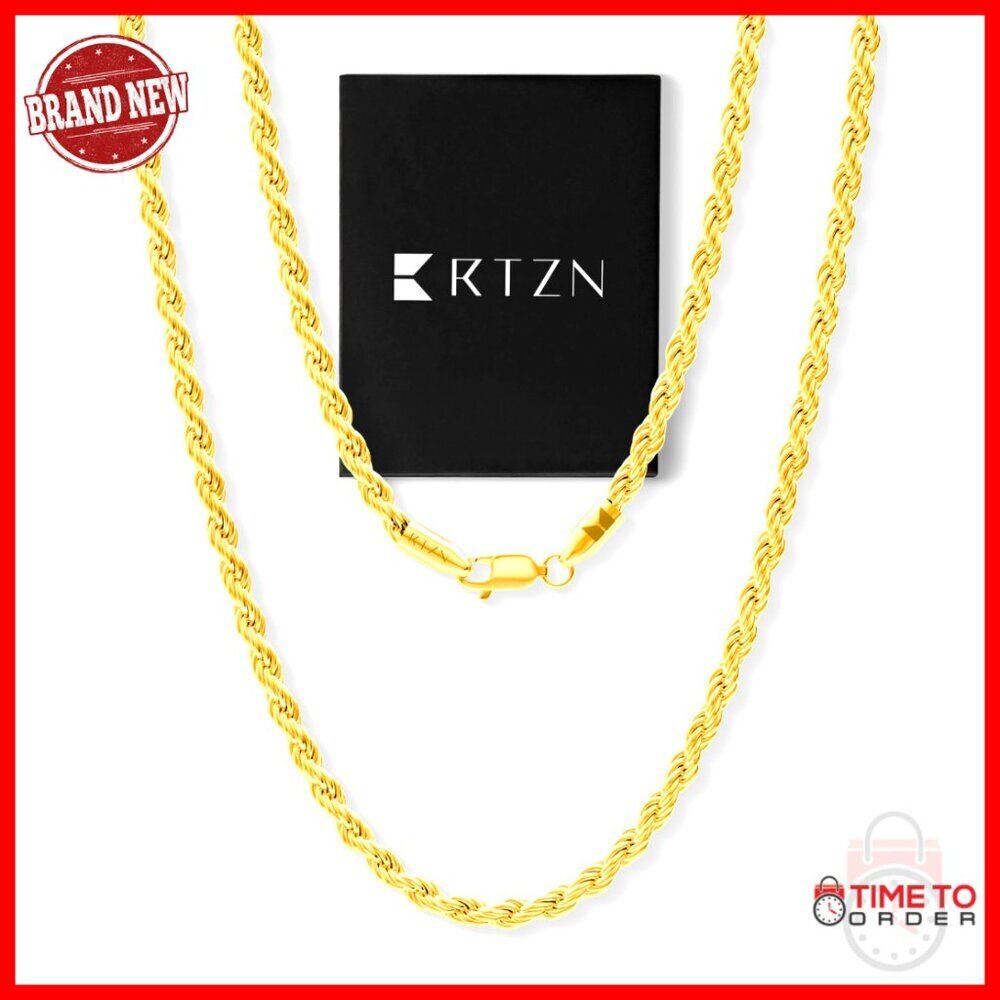 3mm Stainless Steel Rope Chain Necklace 18-26 Inches Lobster Clasp